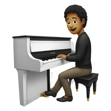 playing the piano sticker