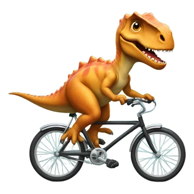 Dinosaur riding a bike  sticker