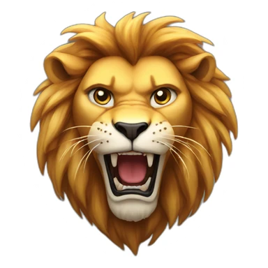 Lion furious sticker