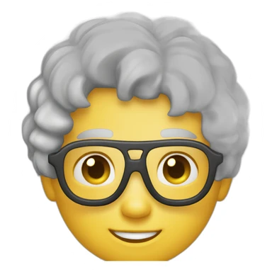 Garçon lunette cheveux boucler sticker