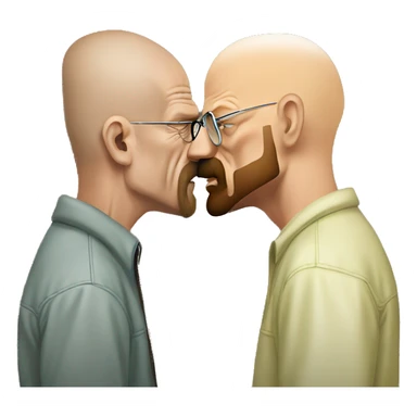 Walter White kissing Jesse Pinkman sticker