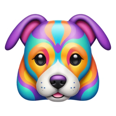 Psychedelic dog sticker