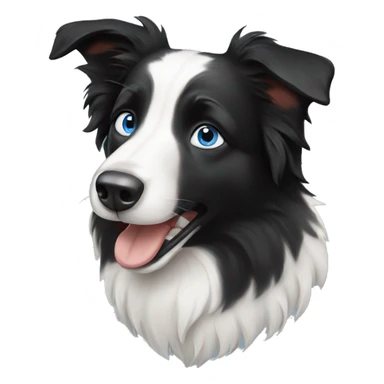 Border collie with blue eyes sticker