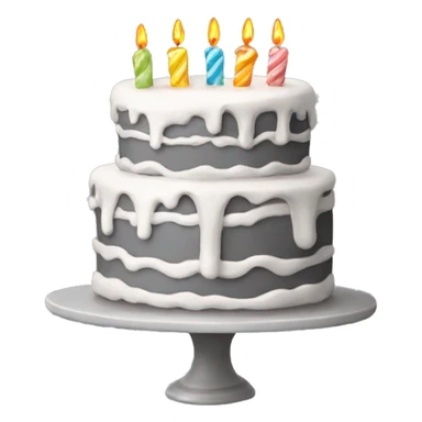 Gray Cake of Birthday sticker