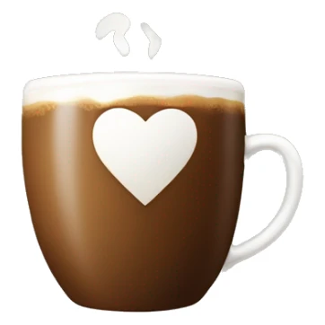 Un corazón con la mitad café y la otra blanca sticker