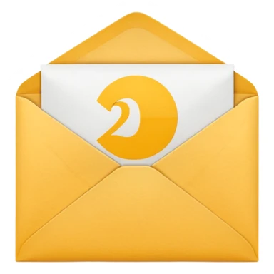 A simple emoji-style icon of a yellow manila envelope with subtle paper texture, clean edges, and a small graduation NUMBER  2017 group-photo icon on the front,  sticker