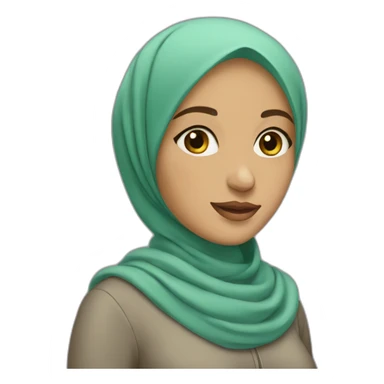 Fair Hijabi girl  sticker