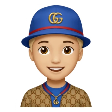Ragazzo mulatto con cappello Gucci che fa il terzo dritto sticker