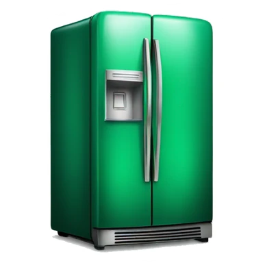 Realistic emerald green fridge  sticker