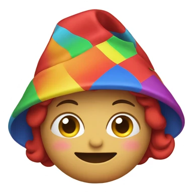 Apple with a hat sticker
