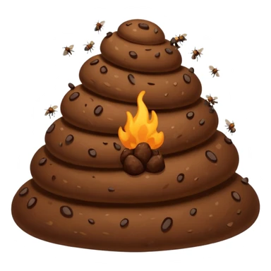 Poop coming out of butt sticker