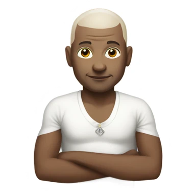 White bald yogi sticker