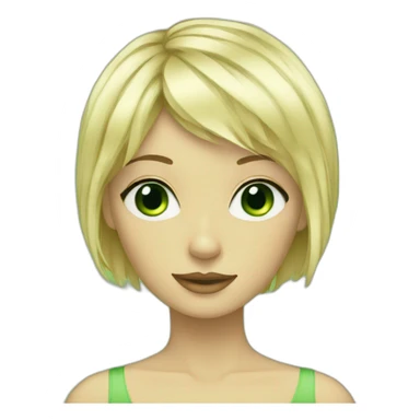 blond-girl-short-hair-and-curtain-fringe-with-green-eyes sticker