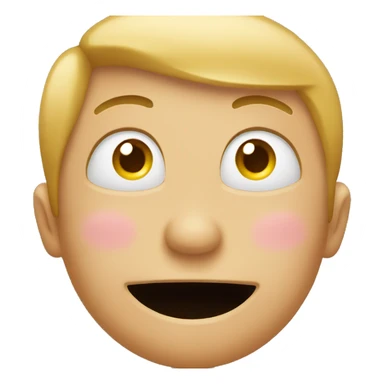 Emoji with hands on face blushing sticker