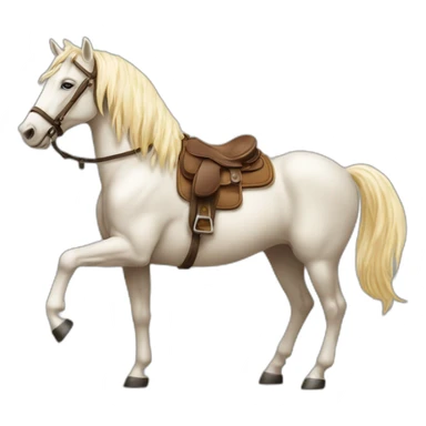 Un cheval sur un cheval sticker