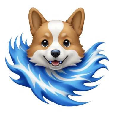 dog with shock waves sticker