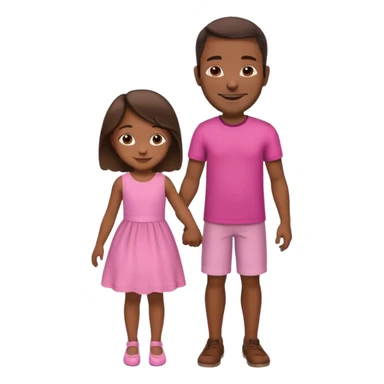 black man with a white little girl sticker