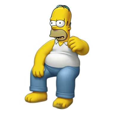 Homer Simpson in the bush sticker