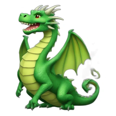 Dragon with smoke sticker