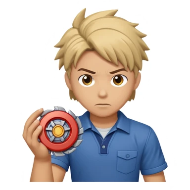 Beyblade with player sticker