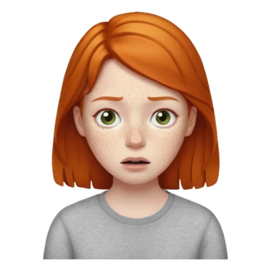 confused ginger girl sticker