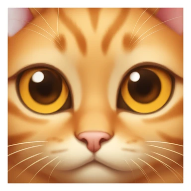 orange fat cute crossed eyed cat sticker