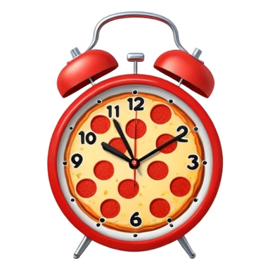 Alarm clock Pizza sticker