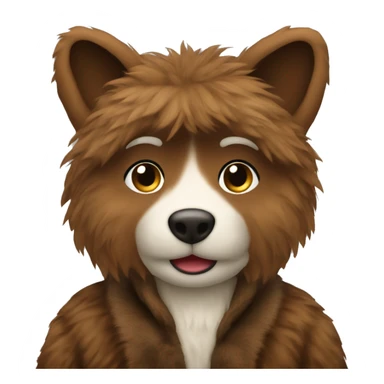 Brown fur coat sticker