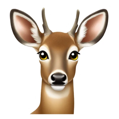 doe green eyes whitetail deer sticker
