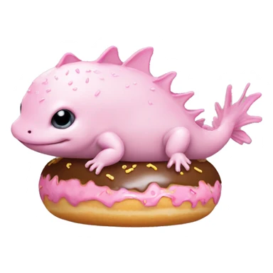 axolotl with a donut sticker