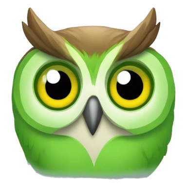 Duolingo green owl sticker