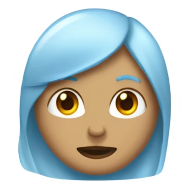 Haz un corazón celeste claro con un lazo beige sticker