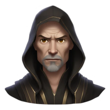 hyperrealist sith jedi in world of warcraft without facial hair sticker
