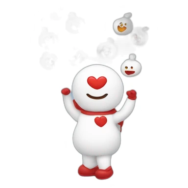Bonhomme avec des cœurs sticker