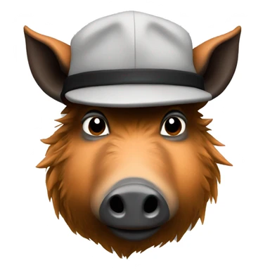 Boar with black cap sticker