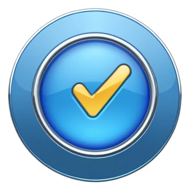 Blue verification badge sticker