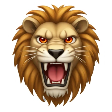 Angry lion with red eye  sticker