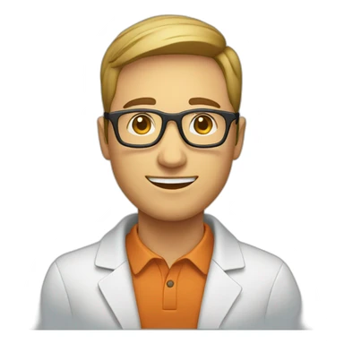 a instructional designer, with round glasses, male sticker