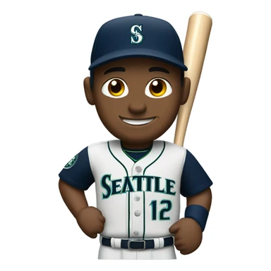 Baseball Player in seattle mariners jersey  sticker