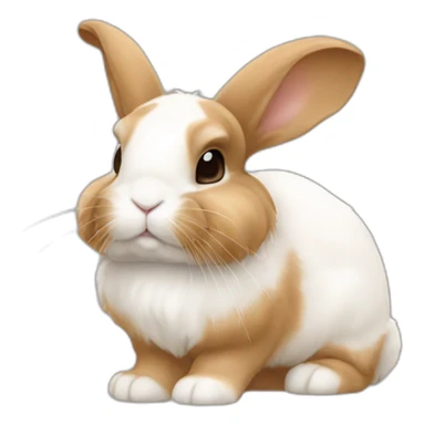 Mini lop bunny caramel and white sticker