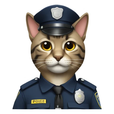 Police cat sticker