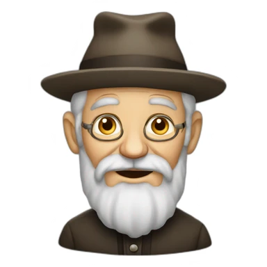 old jew in kipah sticker