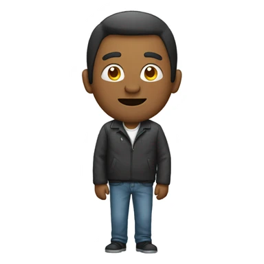 man with mobile sticker