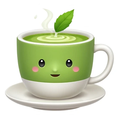 matcha in white cup sticker