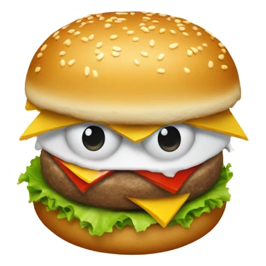 Hamburger eaten by seagull  sticker