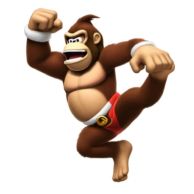 Donkey Kong drop kicking Santa  sticker