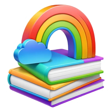 mac os mixed documents rainbow skeuomorphic sticker