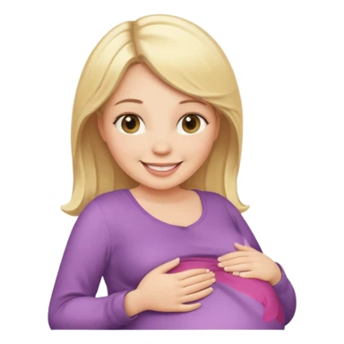 thicc and pregnant woman blond white sticker