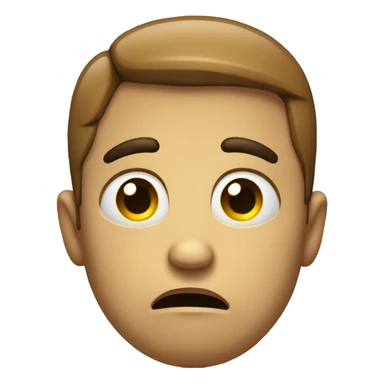 Sad with depressed look sticker