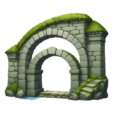 fantasy stone bridge sticker